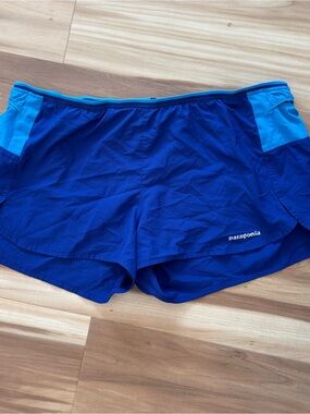 Patagonia Women’s Royal Blue and Aqua Athletic Shorts